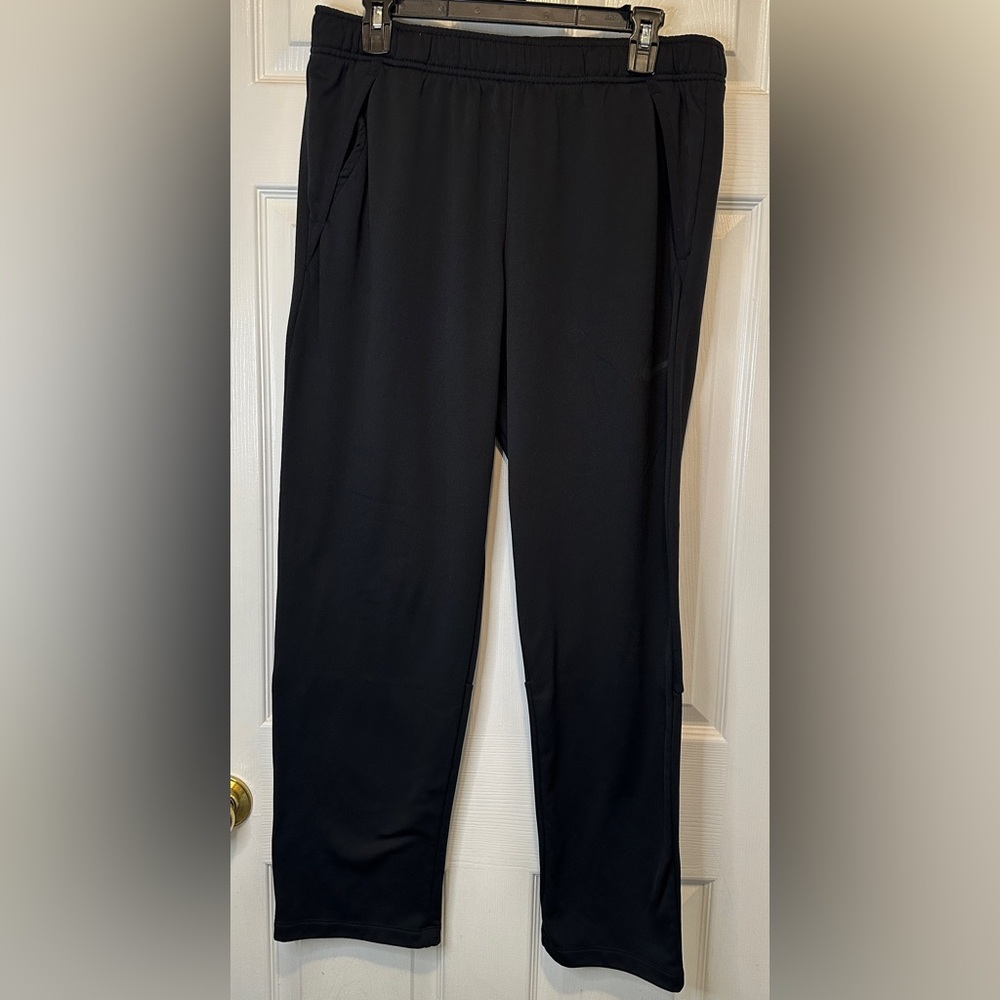 Men's Nike Dri Fit Black Athletic Training Pants Swoosh Logo Size Large